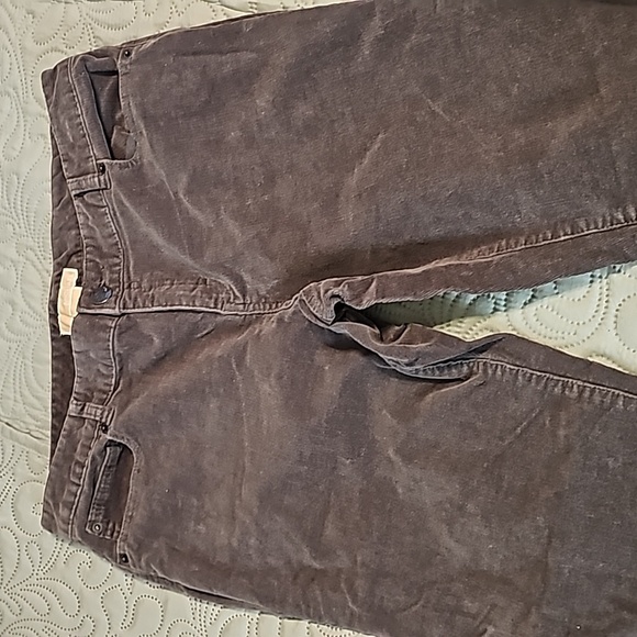 Michael Kors Women's Petite Gray Corduroy Bootcut Mid-rise Pants - Picture 2 of 8
